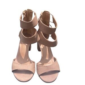 MASIERO Sandals Shoes Womens Ankle Strap Sandals neutral beige pink color Sz 7